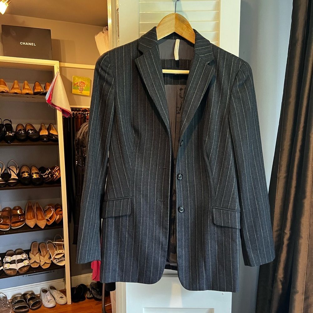 Piazza Sempione Charcoal Pinstripe Jacket